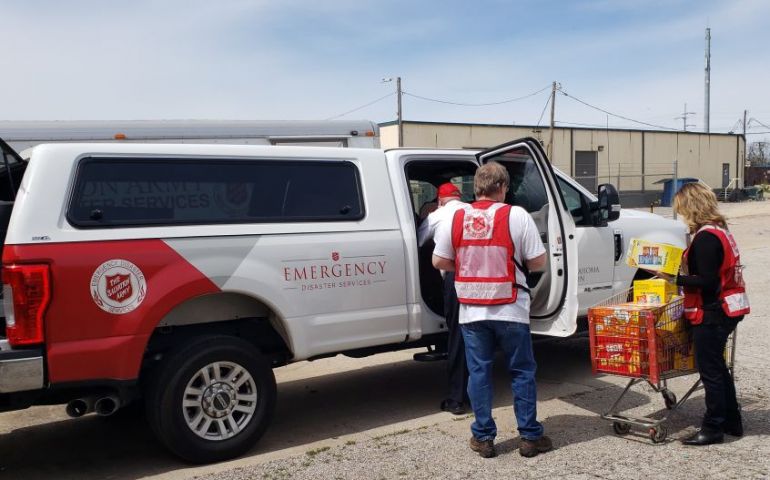 The Salvation Army of Jonesboro, Arkansas Distributed Meals  in Neighborhoods Affected by Tornadoes
