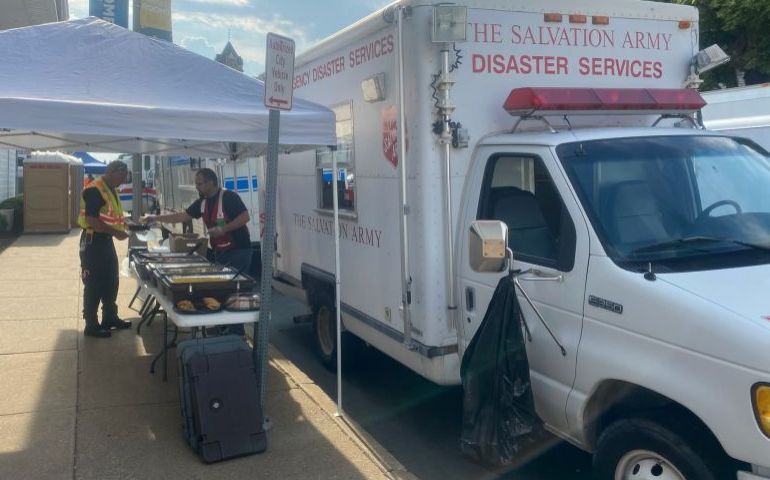 The Salvation Army of the Quad Cities Steps Up to Provide Support to Search and Rescue Teams After Apartment Building Collapse