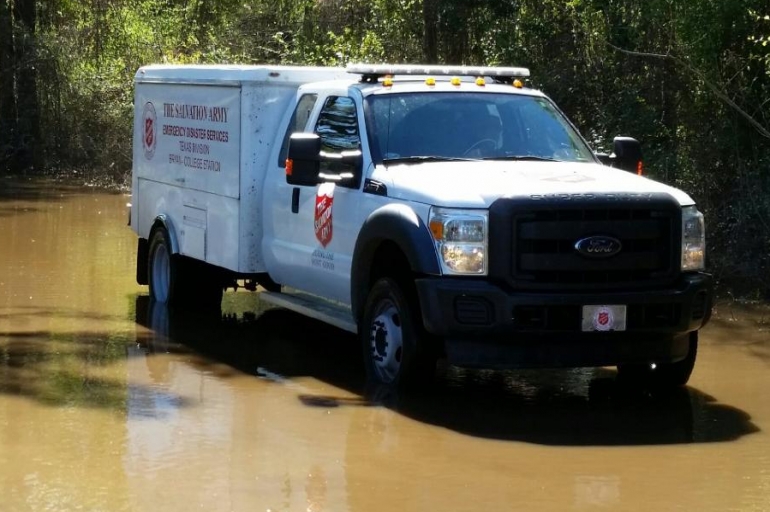 Flooded Houston Residents Receive Assistance From the Salvation Army