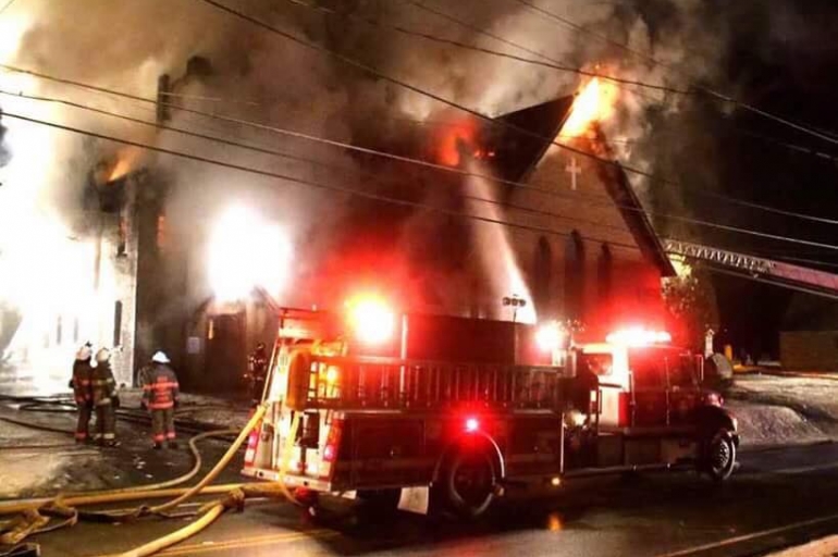 The Salvation Army Responds to Large Church Fire in Otsego County
