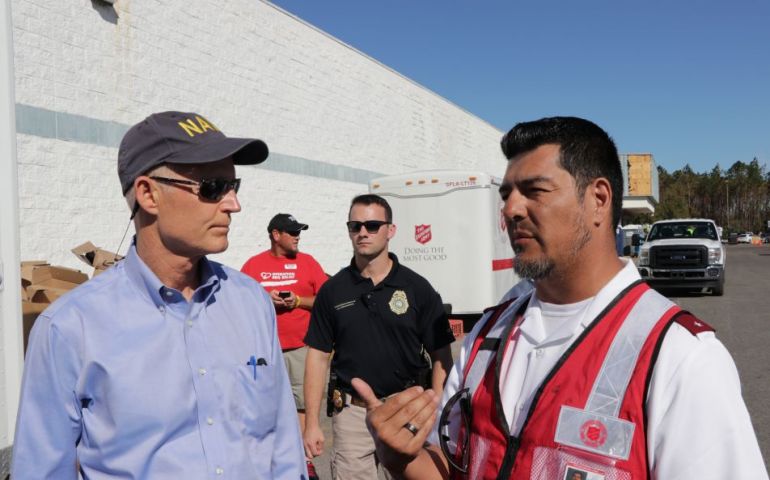 Florida Governor Visits Salvation Army Disaster Relief Operation in Panama City