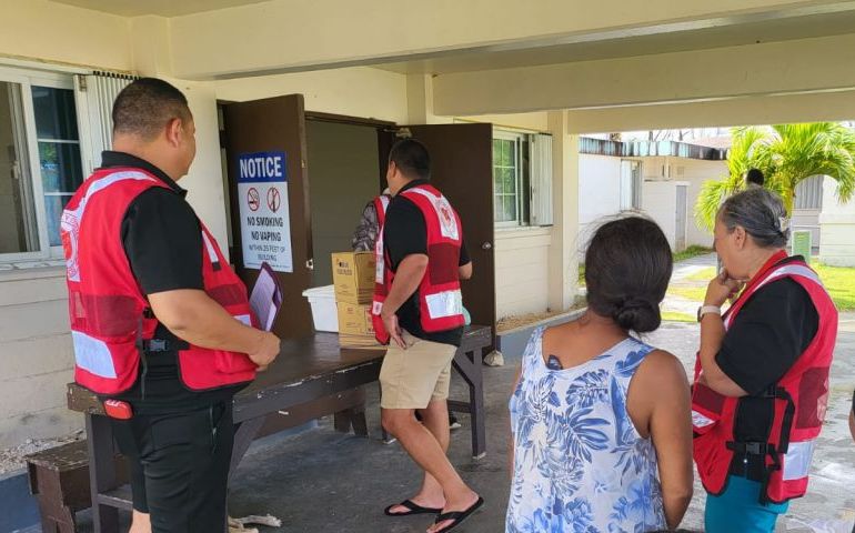 The Salvation Army Guam Corps distributing food, thrift store vouchers and financial assistance to Guam’s villages