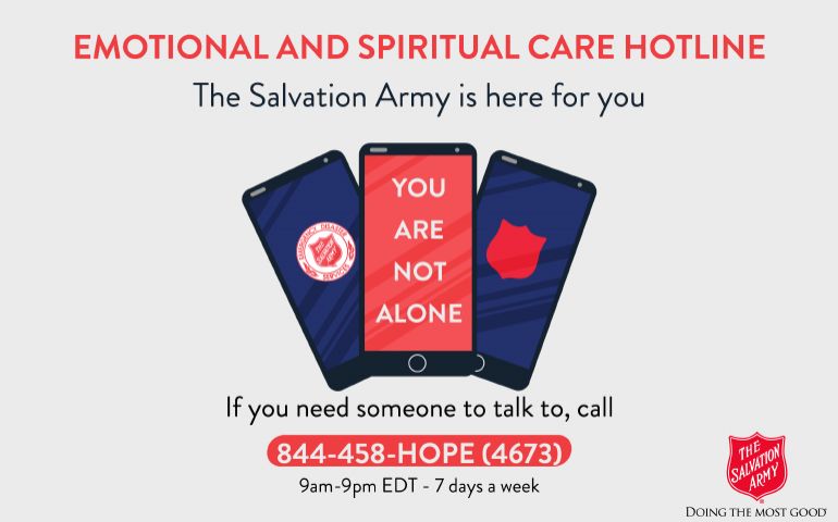 National COVID-19 Emotional and Spiritual Care Hotline available to everyone impacted by pandemic