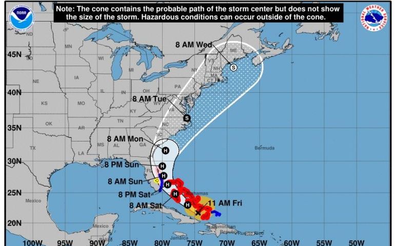 Salvation Army of the Carolinas Monitoring the Track of Hurricane ISAIAS