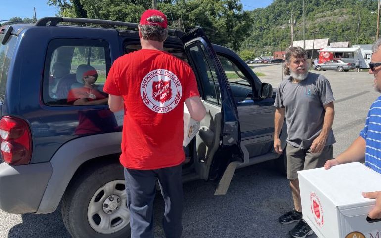 Salvation Army Holds Mass Distribution Events in Hazard