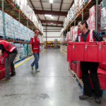 workers in Salvation Army EDS warehouse
