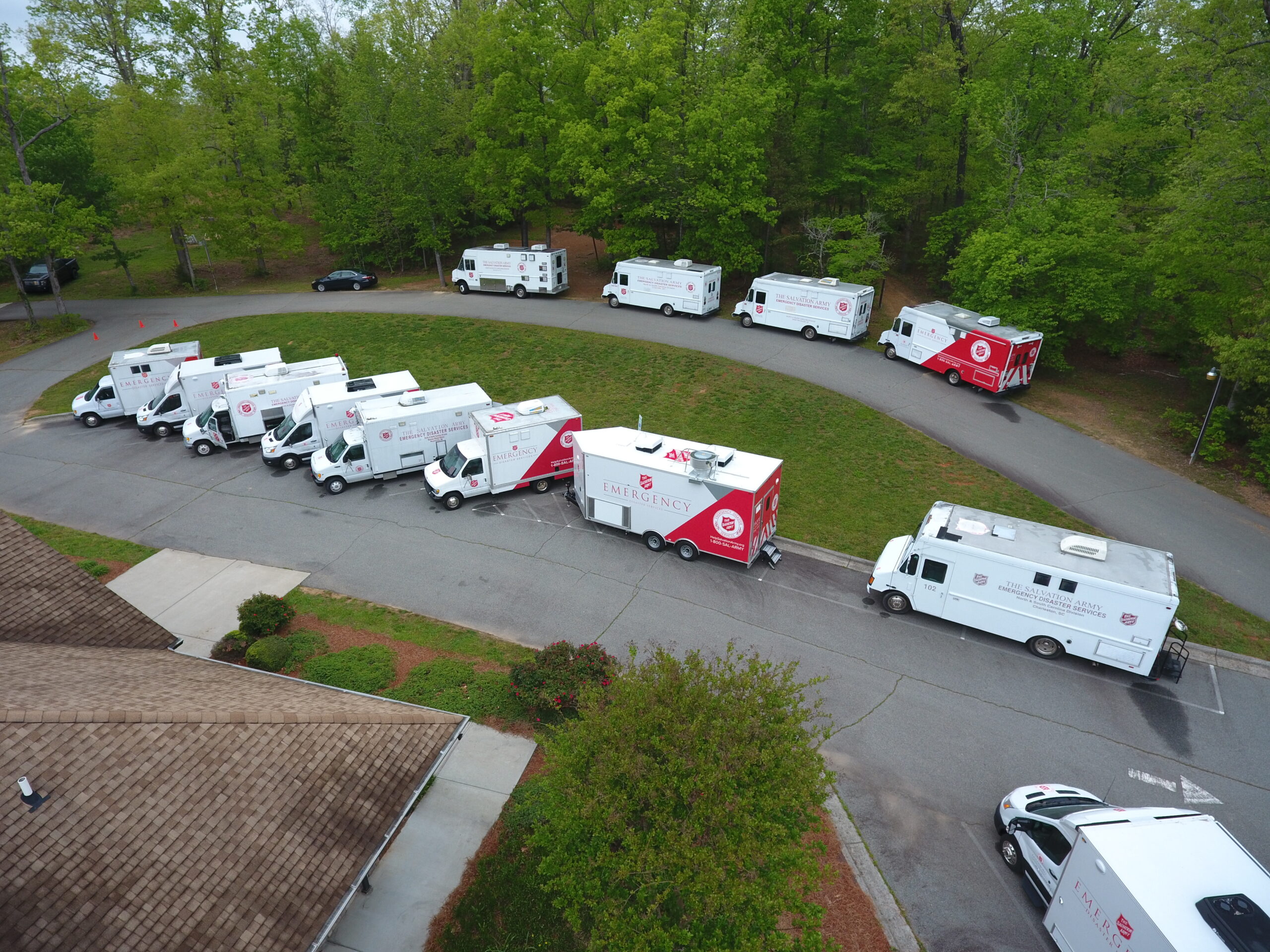 The Salvation Army of the Carolinas mobile feeding units.