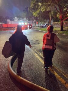 Volunteers Respond to Campus Fire
